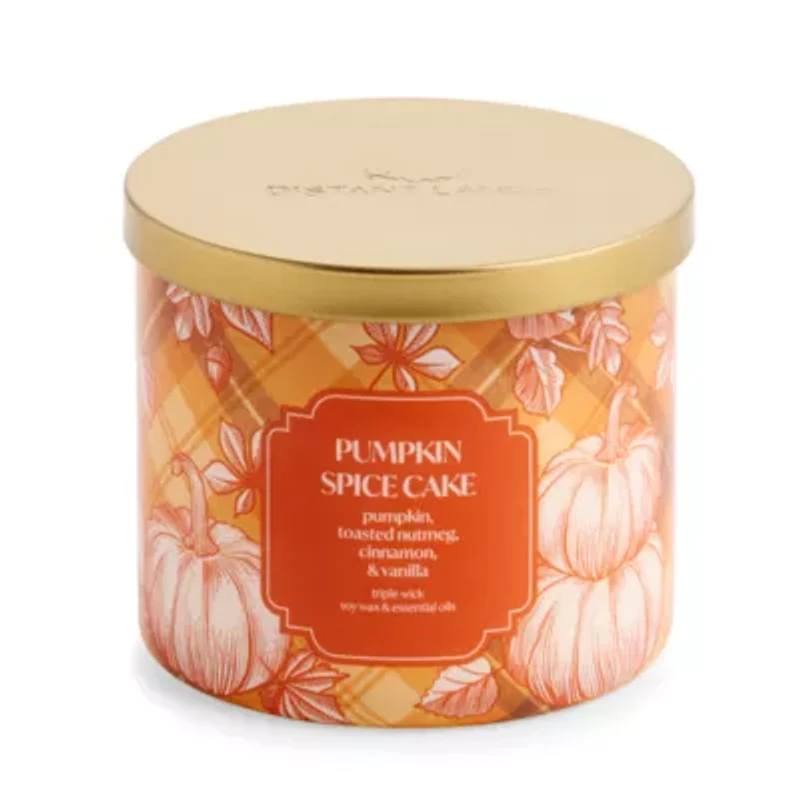 Distant Lands Pumpkin Spice Cake 3-Wick Scented Jar Candle