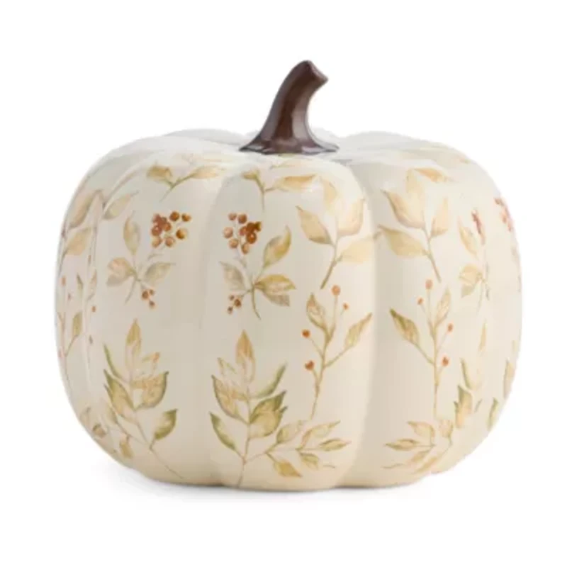 Linden Street Floral Pumpkin Thanksgiving Tabletop Decor