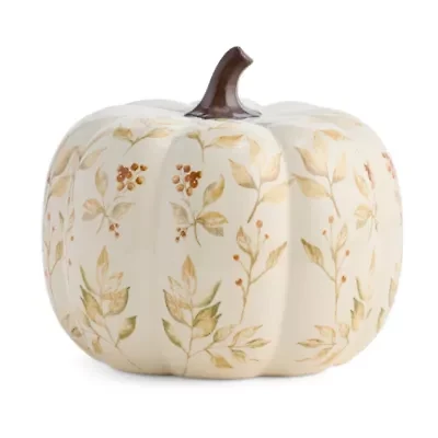 Linden Street Floral Pumpkin Thanksgiving Tabletop Decor