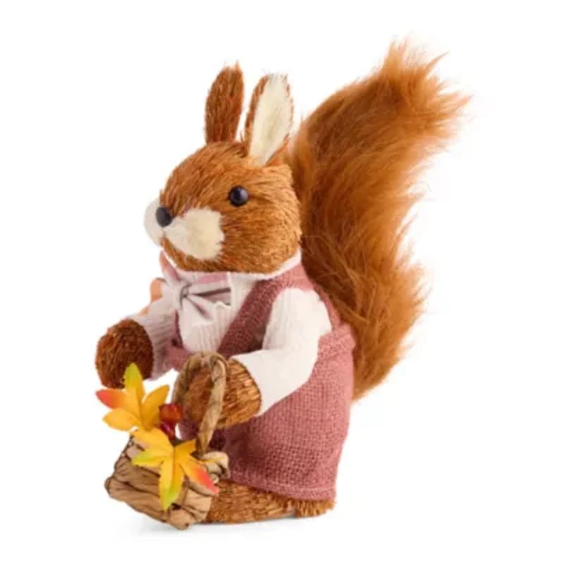 Linden Street Sisal Squirrel Thanksgiving Tabletop Decor