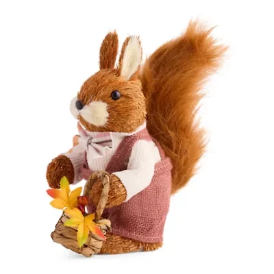 Linden Street Sisal Squirrel Thanksgiving Tabletop Decor