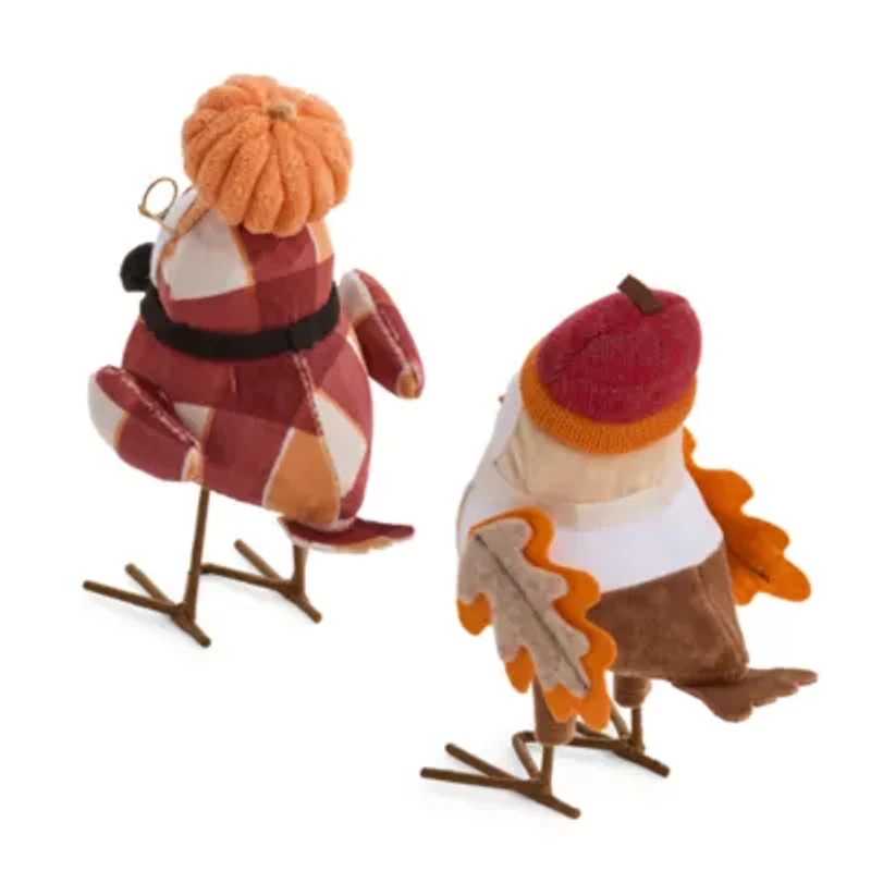 Linden Street Acorn And Pumpkin Birds 2-pc. Thanksgiving Tabletop Decor