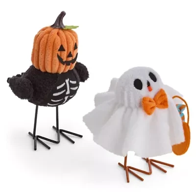 Layerings Pumpkin Ghost Birds 2-pc. Halloween Tabletop Decor