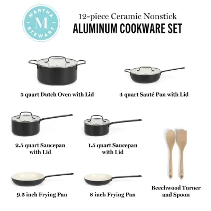 Martha Stewart Emmeline 12-pc. Cookware Set
