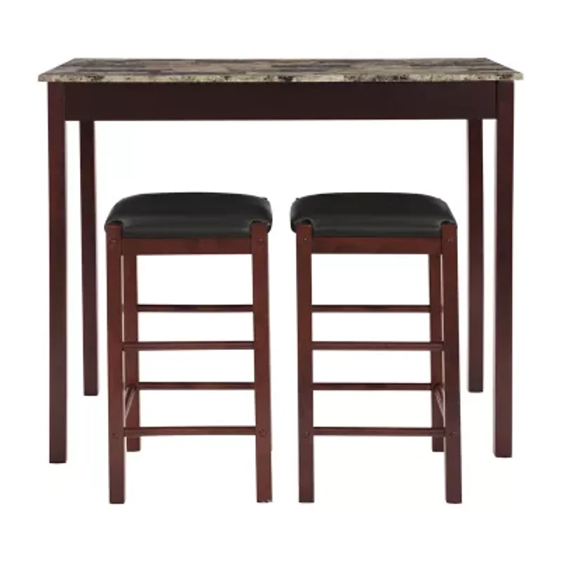 Faux Stone Paper Wrapped Top 3-pc. Pub Set