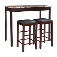 Faux Stone Paper Wrapped Top 3-pc. Pub Set