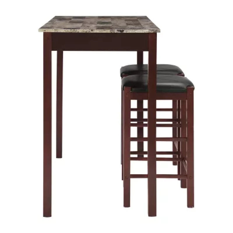 Faux Stone Paper Wrapped Top 3-pc. Pub Set