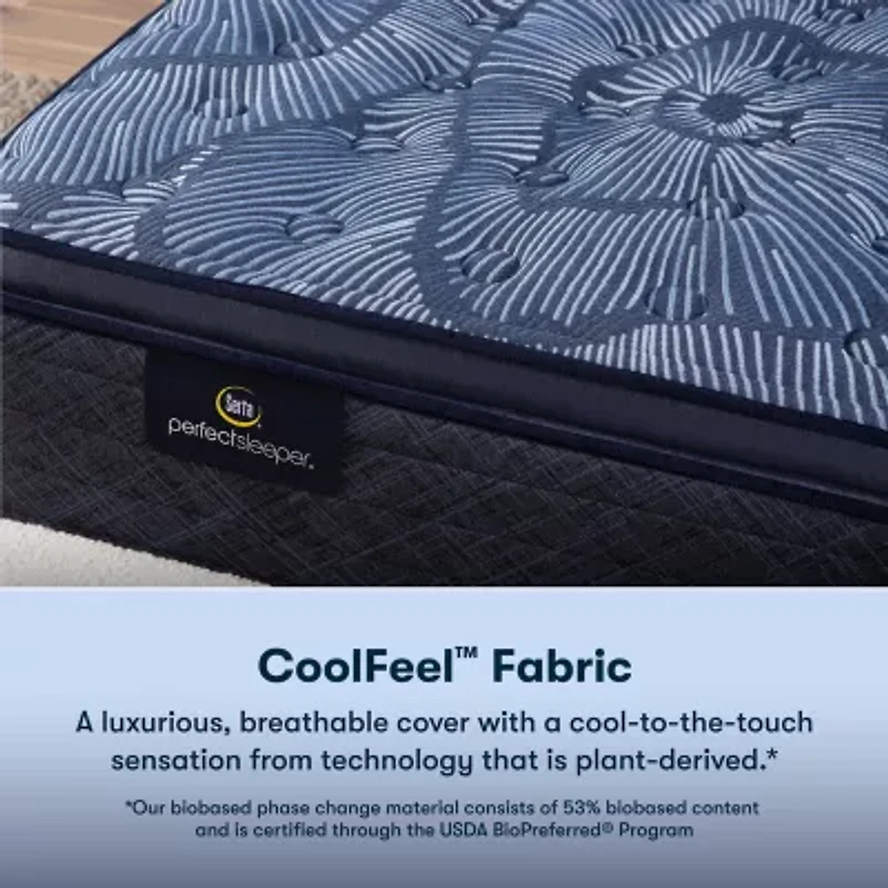 Serta Perfect Sleeper Cobalt Calm Plus 14.5" Firm Pillow Top - Mattress + Adjustable Base