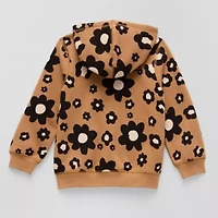 Okie Dokie Toddler Girls Fleece Adaptive Adjustable Features Lightweight Jacket