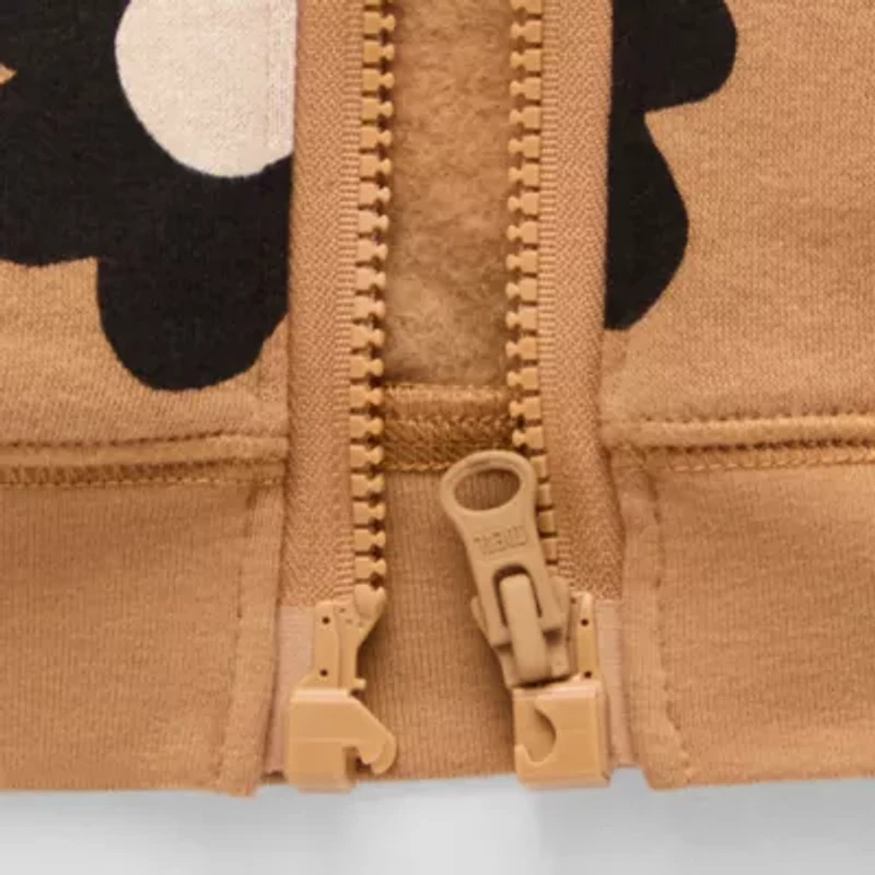 Okie Dokie Toddler Girls Fleece Adaptive Adjustable Features Lightweight Jacket
