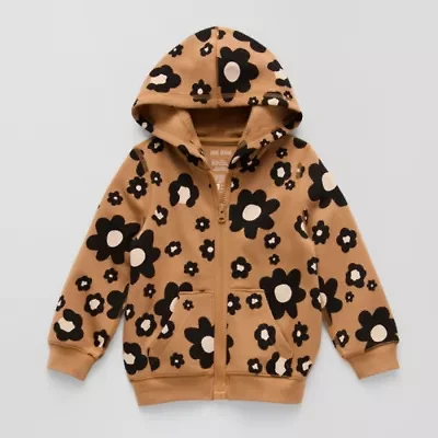 Okie Dokie Toddler Girls Fleece Adaptive Adjustable Features Lightweight Jacket