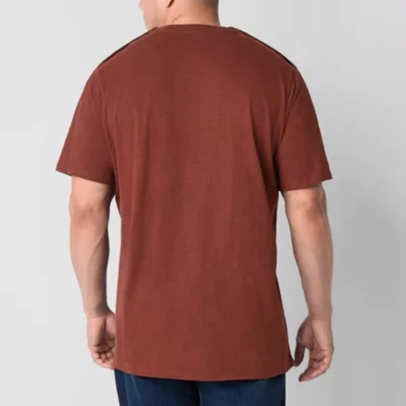 mutual weave Mens Easy-on + Easy-off Crew Neck Short Sleeve Big and Tall T-Shirt