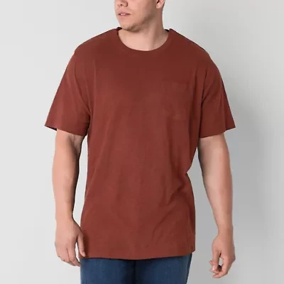 mutual weave Mens Easy-on + Easy-off Crew Neck Short Sleeve Big and Tall T-Shirt