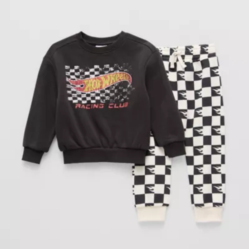 Grayson Little Toddler Boys 2-pc. Hot Wheels Pant Set