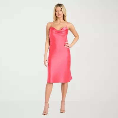 Morgan & Co. Womens Juniors Sleeveless Midi Slip Dress