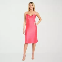 Morgan & Co. Womens Juniors Sleeveless Midi Slip Dress