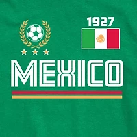 Mexico Soccer Little & Big Kid Boys Crew Neck Short Sleeve Regular Fit Graphic T-Shirt