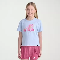 adidas Big Kid Girls Crew Neck Short Sleeve Regular Fit Graphic T-Shirt