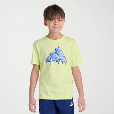adidas Big Kid Boys Crew Neck Short Sleeve Regular Fit Graphic T-Shirt