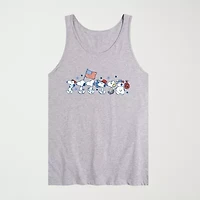 Novelty Mens Scoop Neck Sleeveless Peanuts Snoopy Tank Top