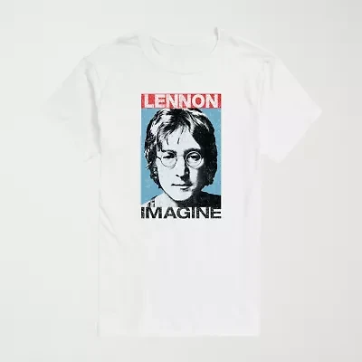 Novelty Mens Crew Neck Short Sleeve Regular Fit The Beatles Graphic T-Shirt