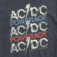 Novelty Mens Crew Neck Short Sleeve Regular Fit AC/DC Graphic T-Shirt