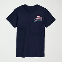 Novelty Mens Crew Neck Short Sleeve Regular Fit Captain America Marvel Graphic T-Shirt
