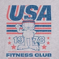 Novelty Mens Crew Neck Short Sleeve Garfield Tank Top