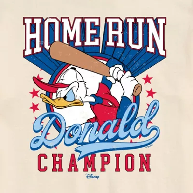 Novelty Mens Crew Neck Short Sleeve Regular Fit Donald Duck Graphic T-Shirt
