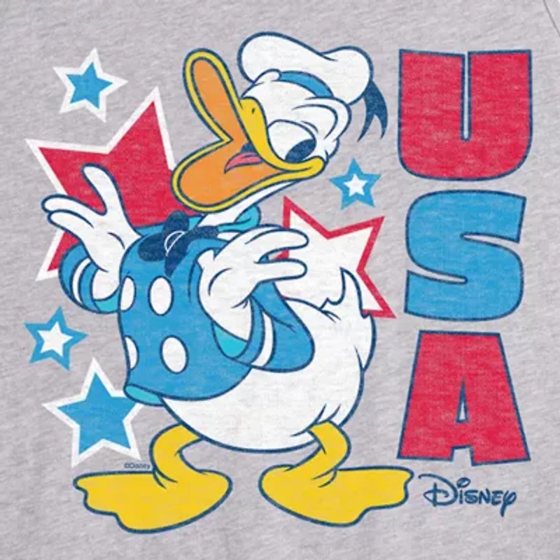 Novelty Mens Crew Neck Sleeveless Donald Duck Tank Top