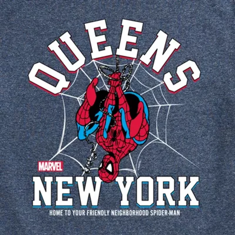 Novelty Mens Crew Neck Short Sleeve Regular Fit Marvel Spiderman Graphic T-Shirt