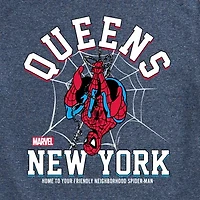 Novelty Mens Crew Neck Short Sleeve Regular Fit Marvel Spiderman Graphic T-Shirt