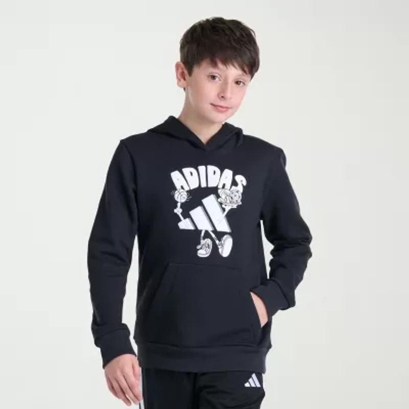 adidas Big Kid Boys Long Sleeve Active Hoodie