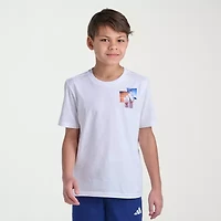 adidas Big Kid Boys Crew Neck Short Sleeve Regular Fit Graphic T-Shirt