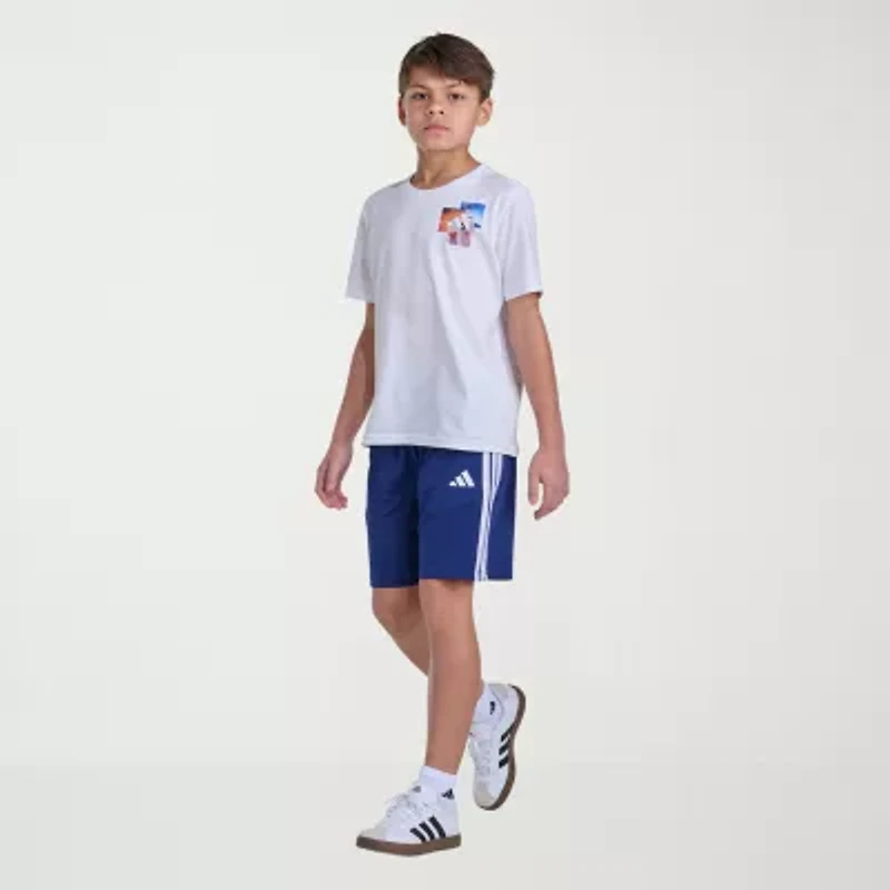 adidas Big Kid Boys Crew Neck Short Sleeve Regular Fit Graphic T-Shirt