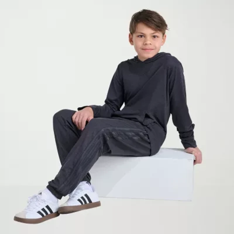 adidas Big Kid Boys Long Sleeve Fleece Active Hoodie