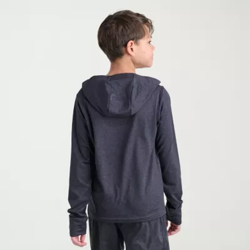 adidas Big Kid Boys Long Sleeve Fleece Active Hoodie