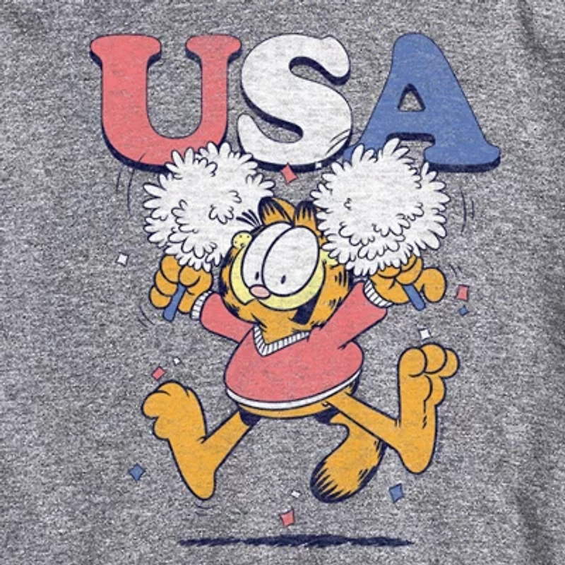Novelty Mens Crew Neck Short Sleeve Regular Fit Garfield Big and Tall Graphic T-Shirt