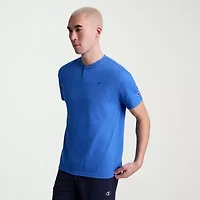 Champion Mens Short Sleeve Regular Fit Henley Shirt