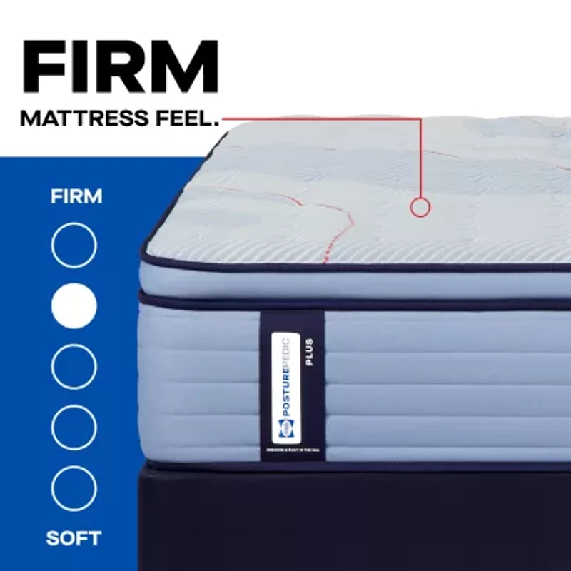 Sealy Posturepedic Ripley 15" Firm Pillow Top - Mattress + Adjustable Base