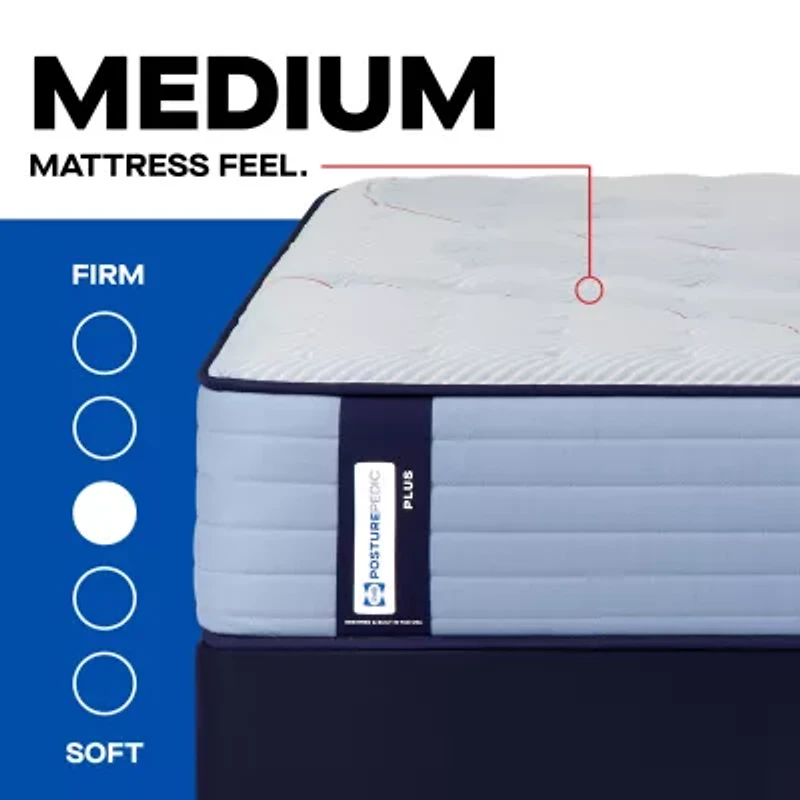Sealy Posturepedic Ripley 13" Firm Tight Top - Mattress + Adjustable Base