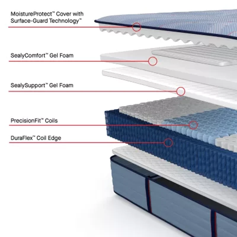 Sealy Posturepedic Ripley 13" Firm Tight Top - Mattress + Adjustable Base