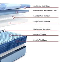 Sealy Posturepedic Gatemore 13" Hybrid Medium Tight Top - Mattress + Adjustable Base