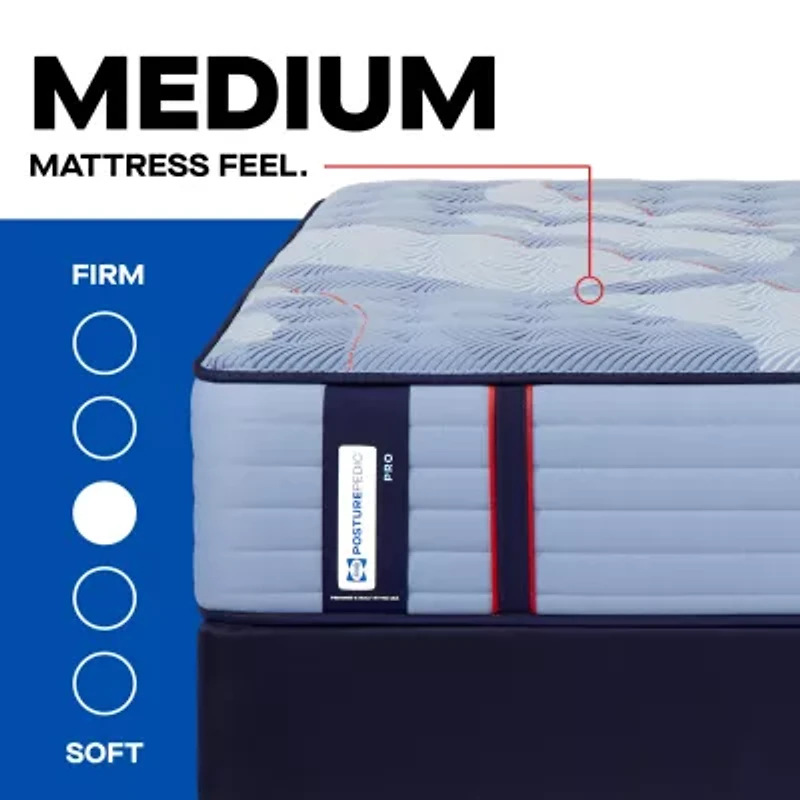 Sealy Posturepedic Gatemore 14" Medium Tight Top - Mattress + Adjustable Base