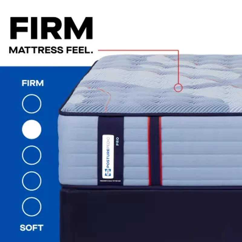 Sealy Posturepedic Gatemore 14" Firm Tight Top - Mattress + Adjustable Base