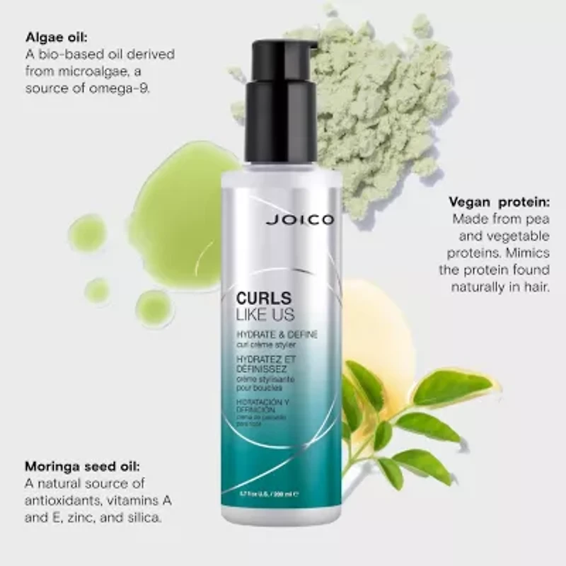 Joico Curls Like Us Hydrate & Define Curl Crème Styler Hair Cream 6.7 oz.