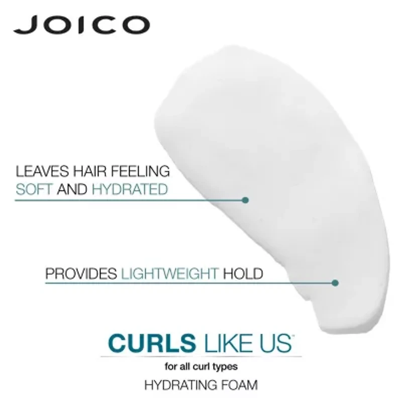 Joico Curls Like Us Smooth & Bounce Curl Hydrating Foam Hair Mousse 6.7 oz.
