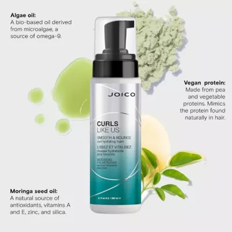 Joico Curls Like Us Smooth & Bounce Curl Hydrating Foam Hair Mousse 6.7 oz.