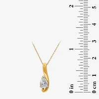 (I/Si2) Womens Lab Grown White Diamond Pear 18 Inch Pendant Necklace