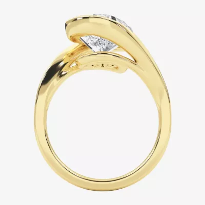 Grown Gorgeous (F / Vs2) Womens 3 3/8 Ct. Lab White Diamond 14K Gold Pear Solitaire Engagement Ring